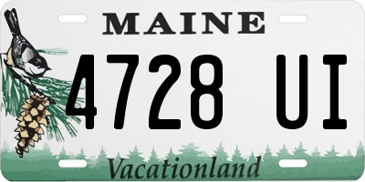 ME license plate 4728UI