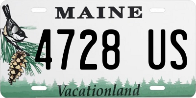 ME license plate 4728US