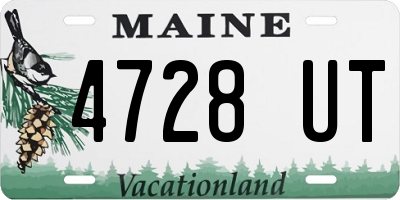 ME license plate 4728UT