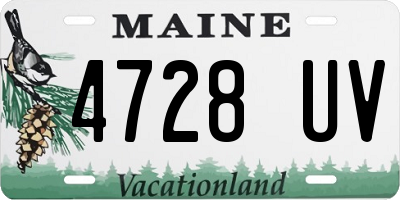 ME license plate 4728UV