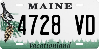 ME license plate 4728VD