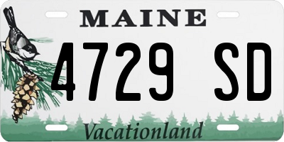 ME license plate 4729SD