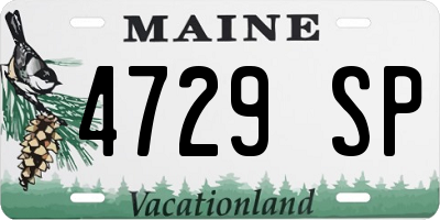 ME license plate 4729SP