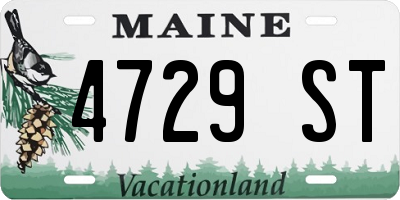 ME license plate 4729ST