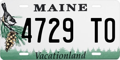 ME license plate 4729TO