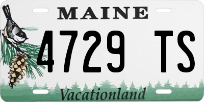 ME license plate 4729TS