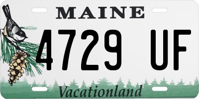 ME license plate 4729UF