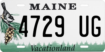 ME license plate 4729UG