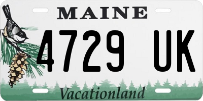 ME license plate 4729UK