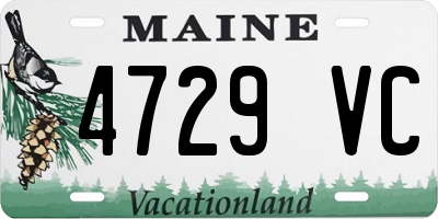 ME license plate 4729VC