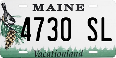 ME license plate 4730SL