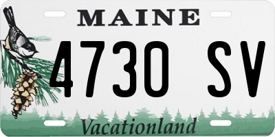 ME license plate 4730SV