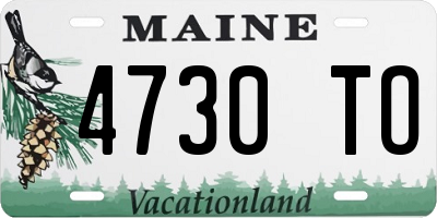 ME license plate 4730TO