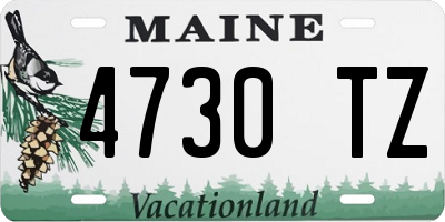 ME license plate 4730TZ