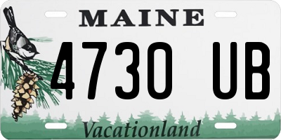 ME license plate 4730UB