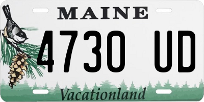 ME license plate 4730UD