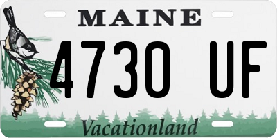 ME license plate 4730UF