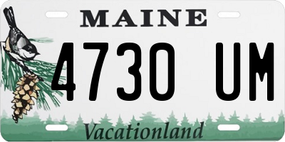 ME license plate 4730UM