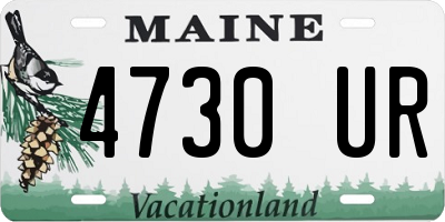 ME license plate 4730UR