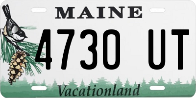 ME license plate 4730UT