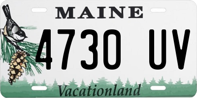 ME license plate 4730UV