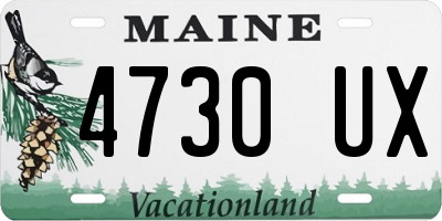 ME license plate 4730UX