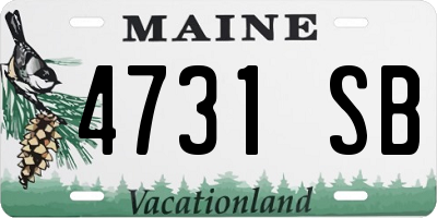 ME license plate 4731SB