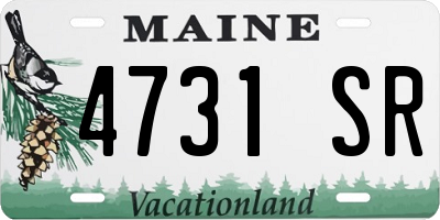 ME license plate 4731SR
