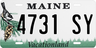 ME license plate 4731SY