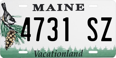 ME license plate 4731SZ