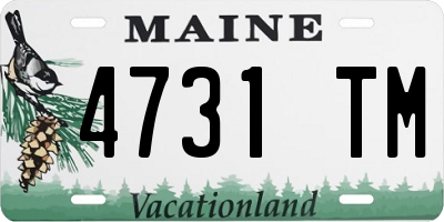 ME license plate 4731TM