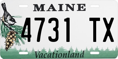 ME license plate 4731TX