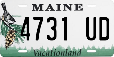 ME license plate 4731UD