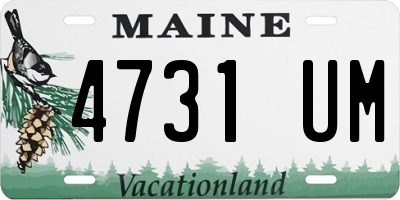 ME license plate 4731UM