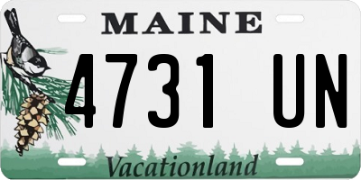 ME license plate 4731UN