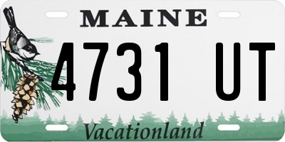 ME license plate 4731UT