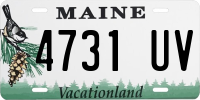 ME license plate 4731UV