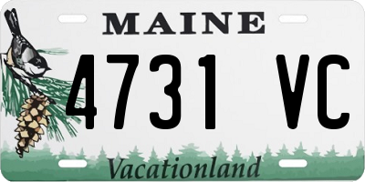 ME license plate 4731VC