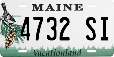 ME license plate 4732SI