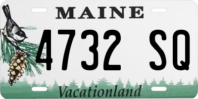 ME license plate 4732SQ