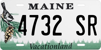 ME license plate 4732SR