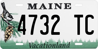 ME license plate 4732TC