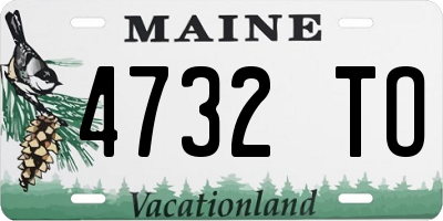ME license plate 4732TO