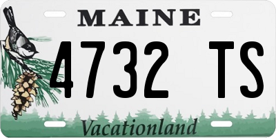 ME license plate 4732TS