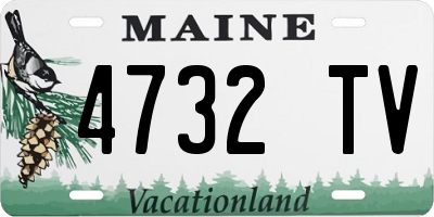 ME license plate 4732TV