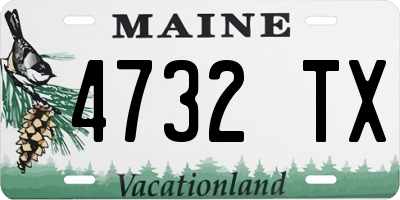 ME license plate 4732TX