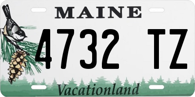 ME license plate 4732TZ