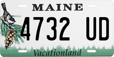 ME license plate 4732UD