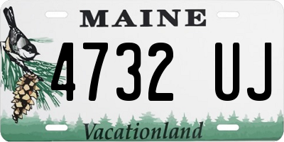 ME license plate 4732UJ