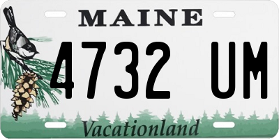 ME license plate 4732UM